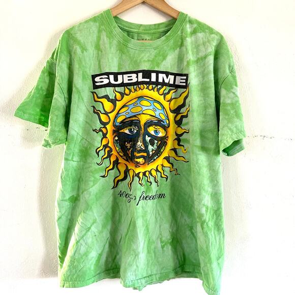 Sublime 40oz To Freedom Green Short Sleeve Unisex T-Shirt Size XLarge - Picture 1 of 10